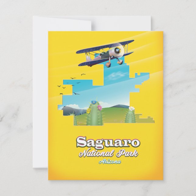 Saguaro Nationalpark Reiseplan (Vorderseite)