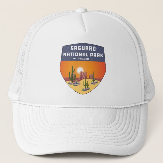 Saguaro Nationalpark Souvenir Cactus Arizona Truckerkappe (Vorderseite)