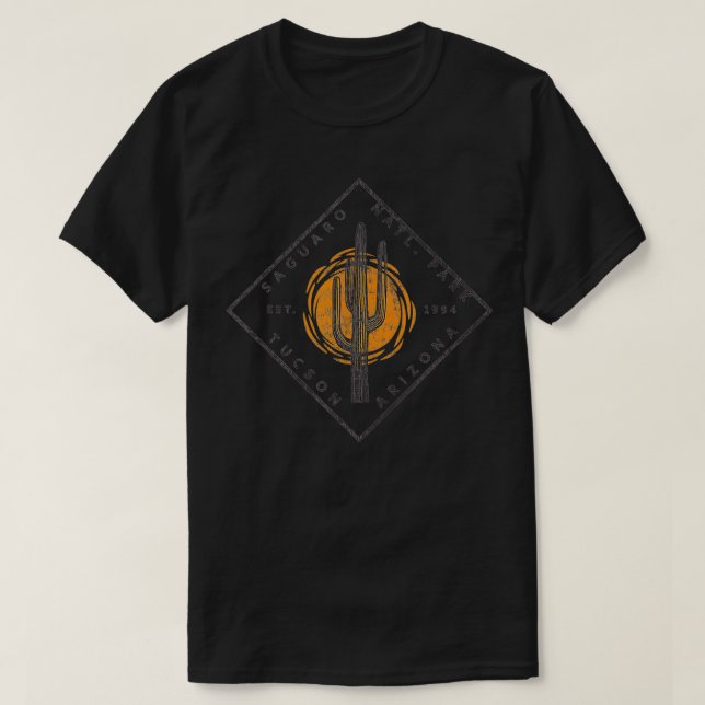 Saguaro Nationalpark Tucson Arizona Kunst, Dichtun T-Shirt (Design vorne)