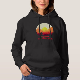 Saguaro Nationalpark Wüste Illustration Vintag Hoodie