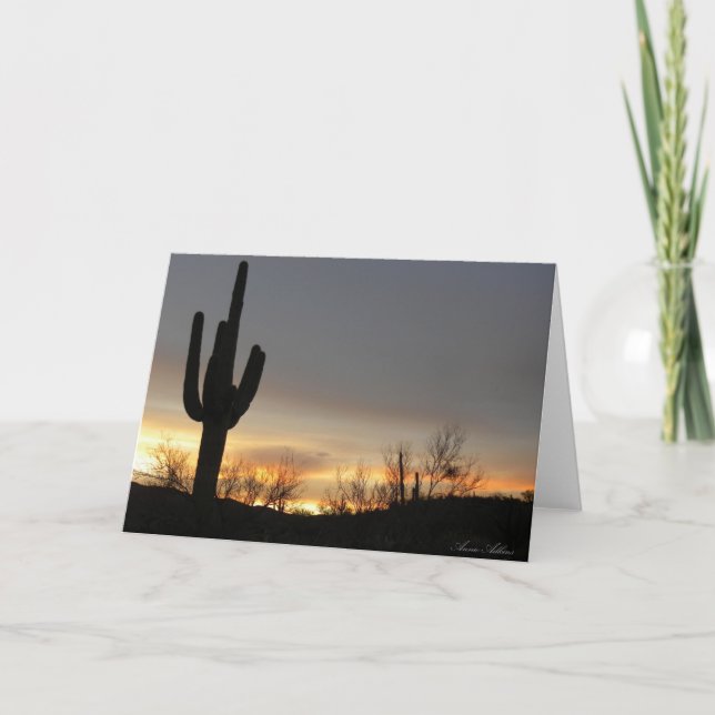 Saguaro-Sonnenaufgang Karte (Vorderseite)