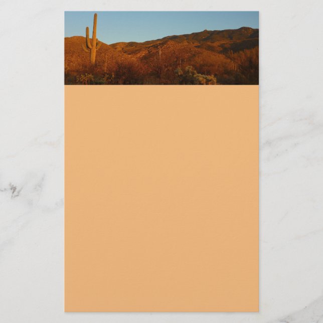 Saguaro Sunset I Arizona Wüste Landschaft Briefpapier (Vorderseite)
