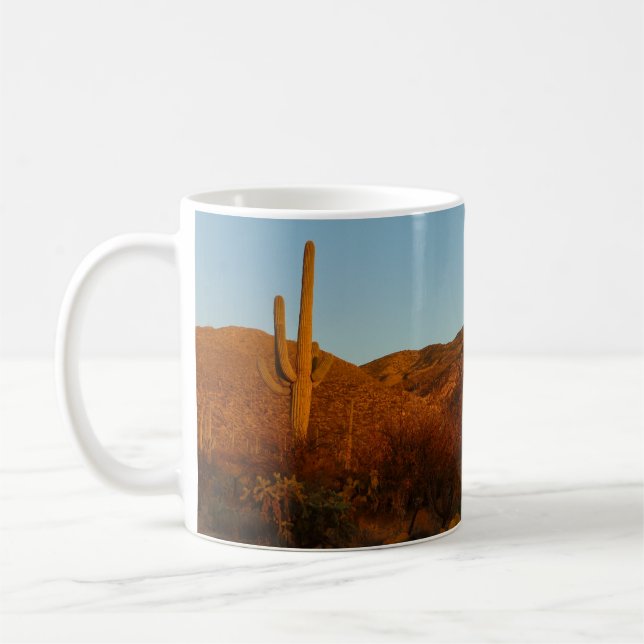 Saguaro Sunset I Arizona Wüste Landschaft Kaffeetasse (Links)