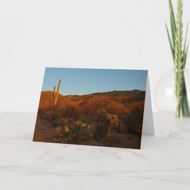 Saguaro Sunset I Arizona Wüste Landschaft Karte (Vorderseite)