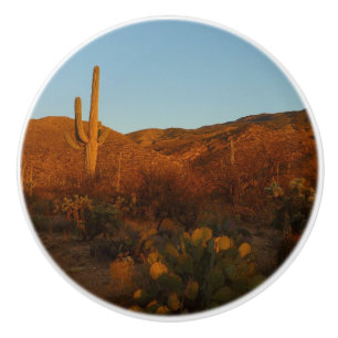 Saguaro Sunset I Arizona Wüste Landschaft Keramikknauf
