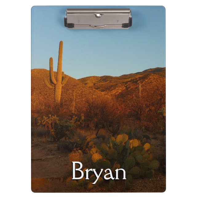 Saguaro Sunset I Arizona Wüste Landschaft Klemmbrett (Vorderseite)
