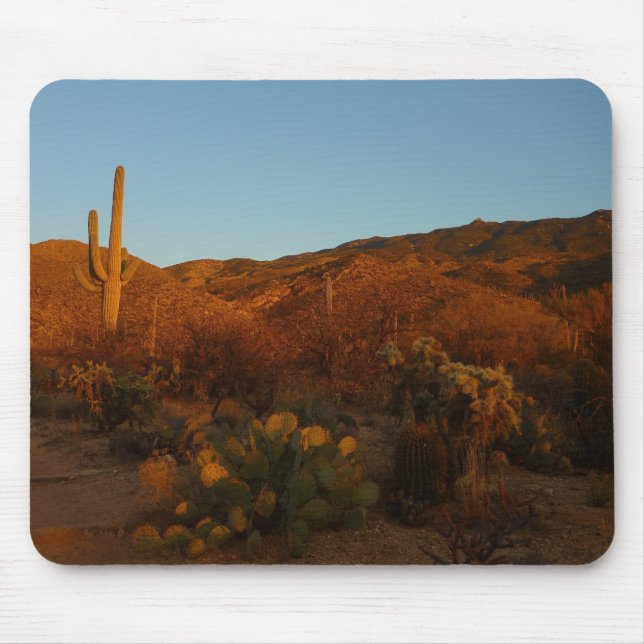 Saguaro Sunset I Arizona Wüste Landschaft Mousepad (Vorne)