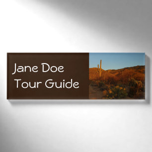Saguaro Sunset I Arizona Wüste Landschaft Namenschild