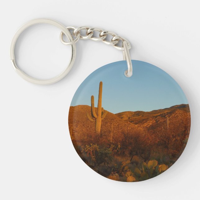 Saguaro Sunset I Arizona Wüste Landschaft Schlüsselanhänger (Vorderseite)