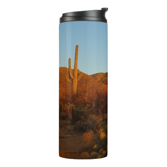 Saguaro Sunset I Arizona Wüste Landschaft Thermosbecher (Nach links gedreht)