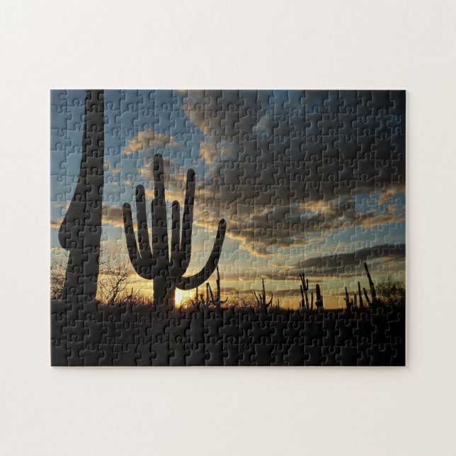 Saguaro Sunset II Arizona Wüste Landschaft (Horizontal)