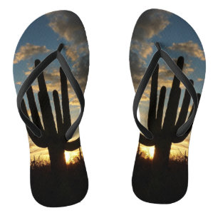 Saguaro Sunset II Arizona Wüste Landschaft Flip Flops