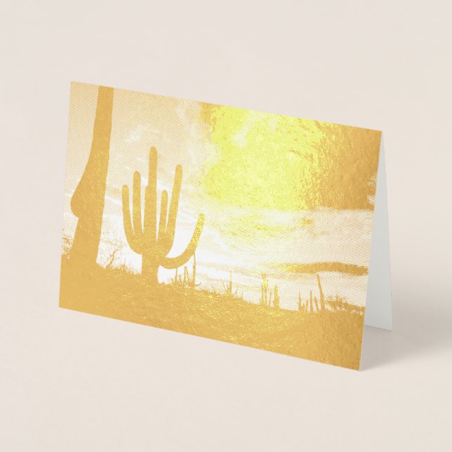 Saguaro Sunset II Arizona Wüste Landschaft Folienkarte (Vorderseite)