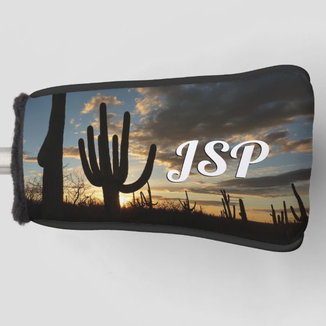 Saguaro Sunset II Arizona Wüste Landschaft Golf Headcover (Vorderseite)