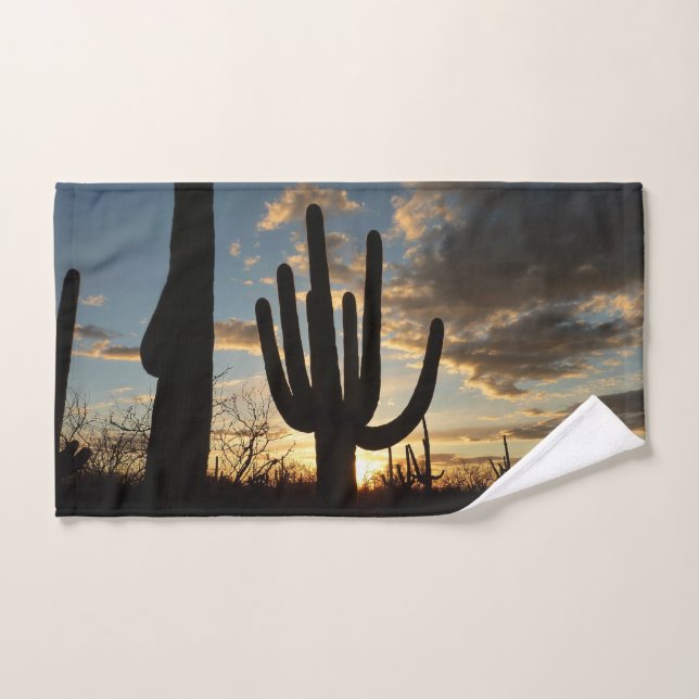 Saguaro Sunset II Arizona Wüste Landschaft Handtuch (Handtuch)