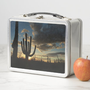 Saguaro Sunset II Arizona Wüste Landschaft Metall Brotdose