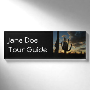 Saguaro Sunset II Arizona Wüste Landschaft Namenschild