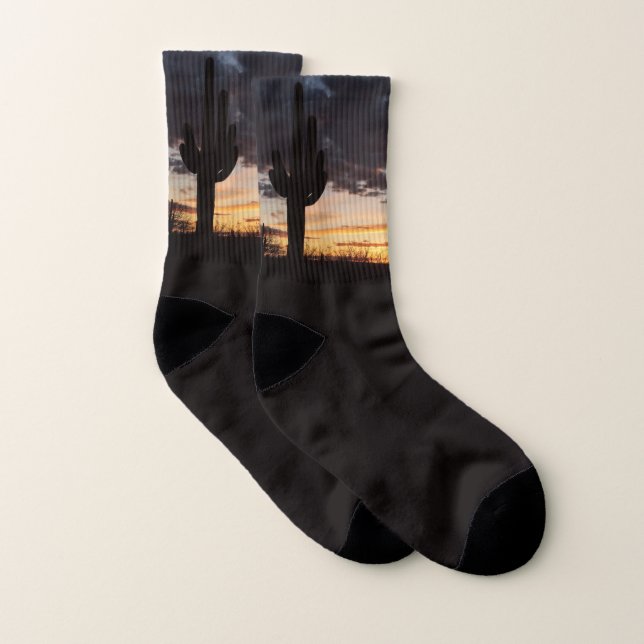 Saguaro Sunset III Arizona Desert Paysage (Paire)