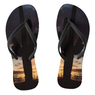 Saguaro Sunset III Arizona Wüste Landschaft Flip Flops