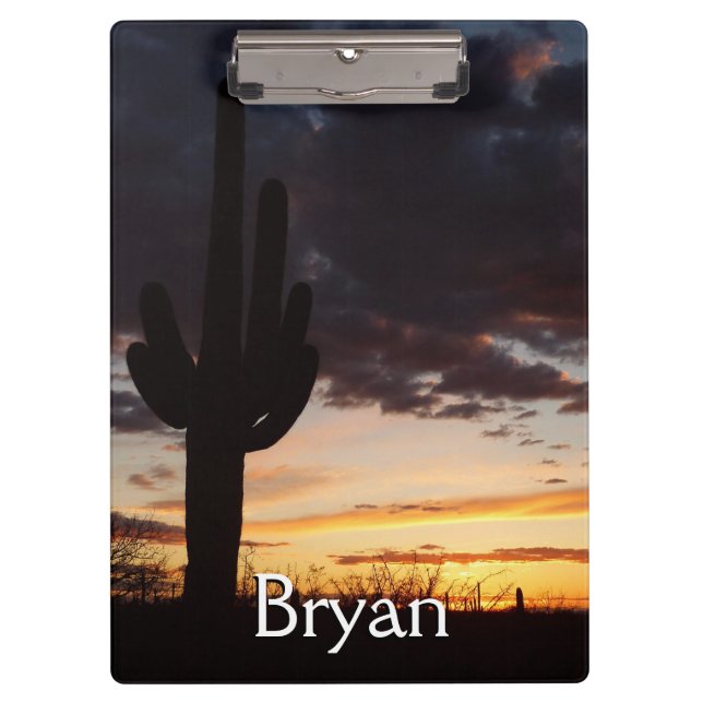 Saguaro Sunset III Arizona Wüste Landschaft Klemmbrett (Vorderseite)