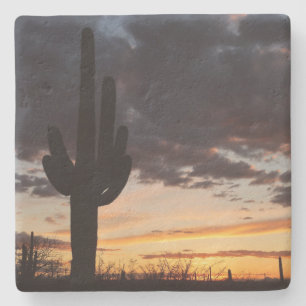 Saguaro Sunset III Arizona Wüste Landschaft Steinuntersetzer