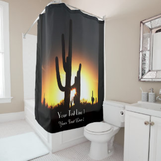 Saguaro Sunset Personalisiert Duschvorhang