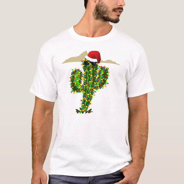 Saguaro Weihnachtslicht T-Shirt (Vorderseite)