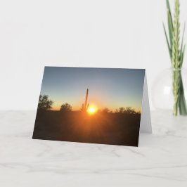 Saguarosonnenuntergang-Beileidskarte Karte