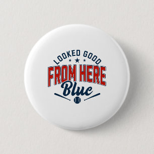 Sah von hier aus gut aus Blau Lustiges Softll Game Button