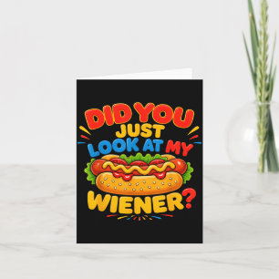Sah Wiener Lustig Hotdog Essen Humor Grafik an Karte