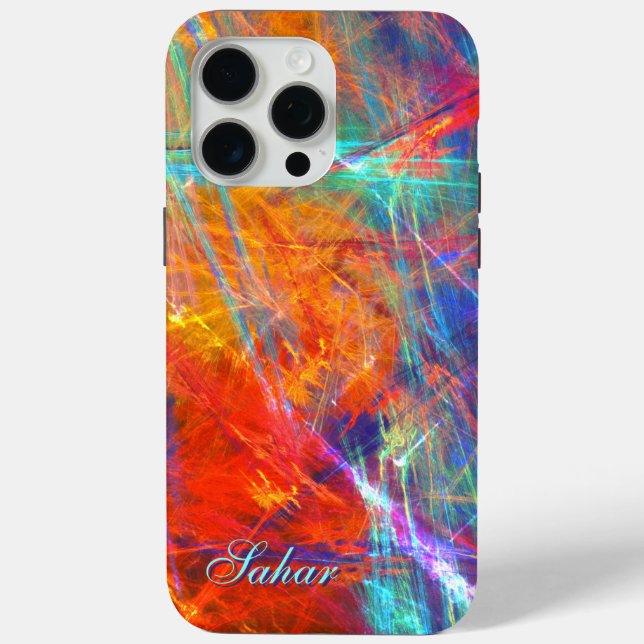 Sahar - Individuelle Name, mehrfarbige Texturen Case-Mate iPhone Hülle (Rückseite)