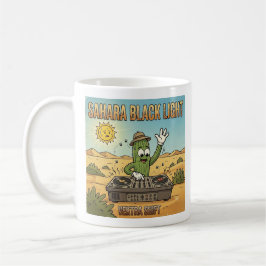 Sahara Black Light DJ Cactus Cartoon Kaffeetasse