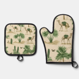 "Sahara Camel Kitchen Set" Ofenhandschuh & Topflappen-Set