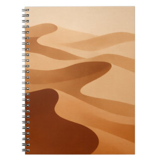 Sahara Dunes Neutrales Kunstnotizbuch Notizblock