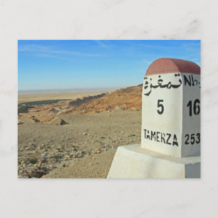 Sahara-Meilenstein, Tunesien Postkarte