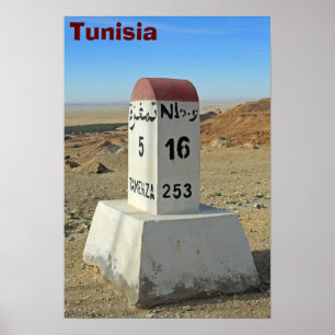Sahara milestone, Tunisia Poster