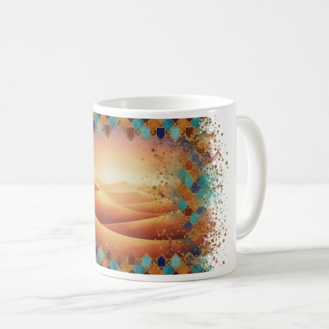  Sahara Moroccan Art Coffee Mug Kaffeetasse (VorderseiteRechts)