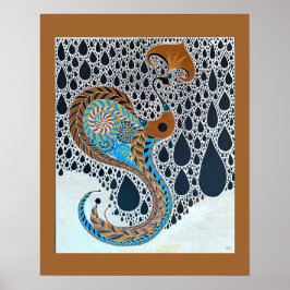 Sahara Pearls Stamm Exotic Peacock Poster