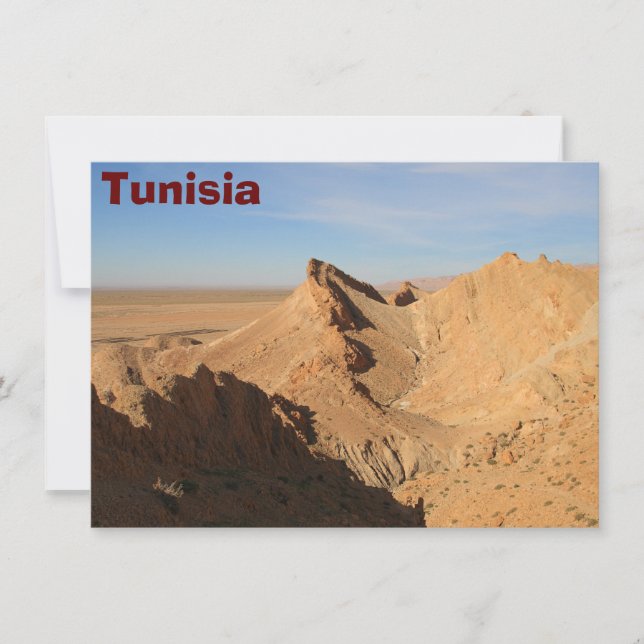 Sahara-Wüste, Tunesien-Karte (Vorderseite)