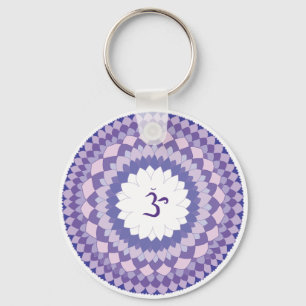 Sahasrara chakra mandala schlüsselanhänger