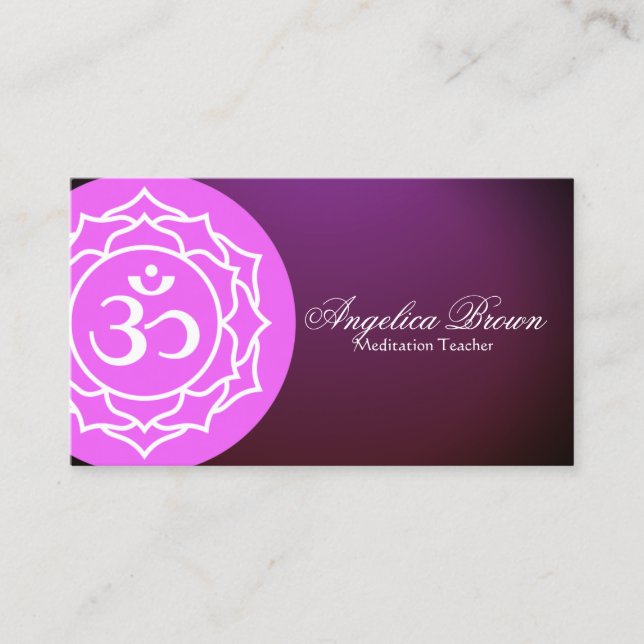 Sahasrara Crown Chakra Business Card Visitenkarte (Vorderseite)