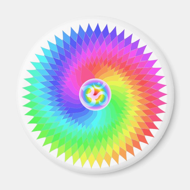 Sahasrara Die Krone Chakra bedeutet Rad oder Drehe Magnet (Vorne)