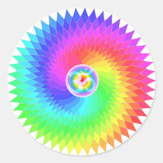 Sahasrara die Krone Chakra Runder Aufkleber