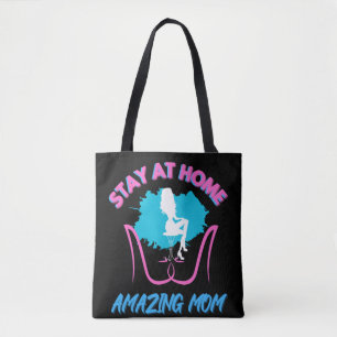 Sahm Bleibe bei Zuhause Mama rosa & blau Trendy De Tasche