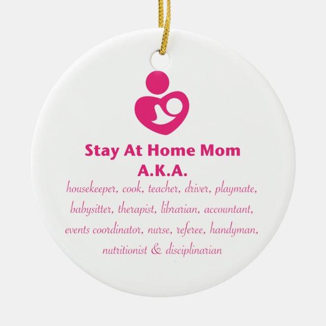 SAHM Herz Keramik Ornament (Vorne)