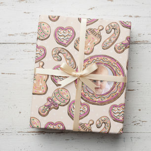 Sahne Weihnachten Lebkuchen Foto Geschenkpapier