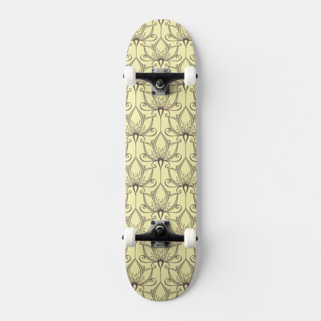 Sahneblumenmuster Skateboard (Vorderseite)