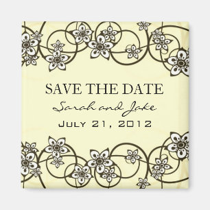 SahneblumenSave the Date Kühlschrankmagnet