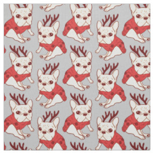 SahneFrenchie in der Weihnachtsstrickjacke Stoff
