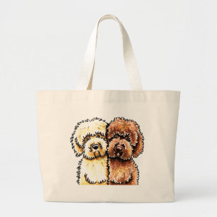 Sahneschokolade Labradoodles Jumbo Stoffbeutel